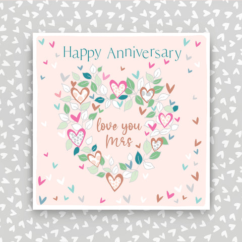 Happy Anniversary - Love you Mrs greeting card (FB241)