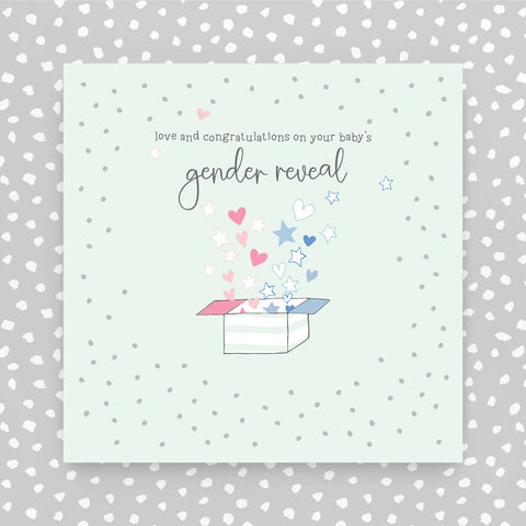 On your baby's gender reveal greeting card (GR02)