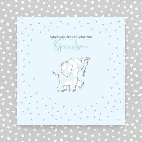 Congratulations on your new Grandson greeting card (GR06)