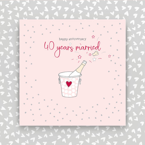 40 years married - Happy Anniversary greeting card (GR34)