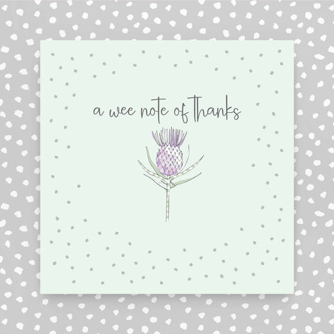 Scottish - A wee note of thanks greeting card (GR43)