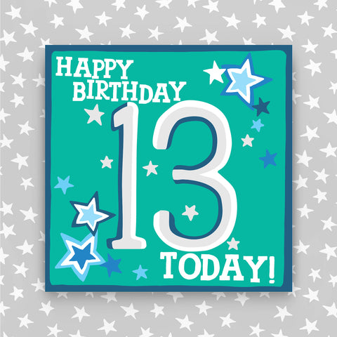 Boy Aged 13 Birthday Card (HH13)