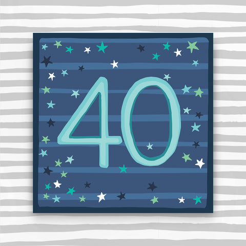 Male Aged 40 Birthday Card (HH21)