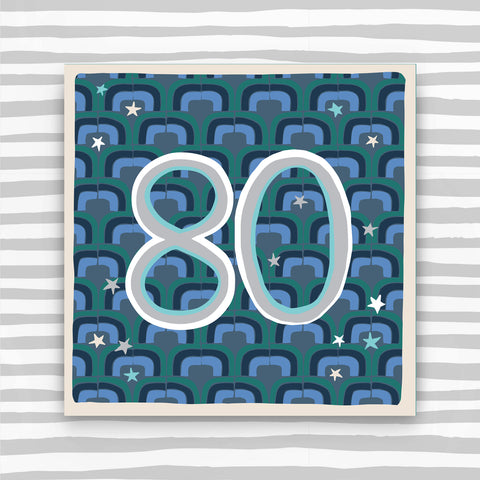 Male Aged 80 Birthday Card (HH25)