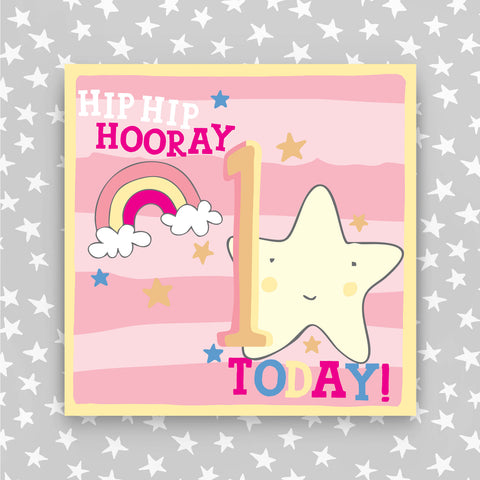 Girl Aged 1 Birthday Card (HH28)