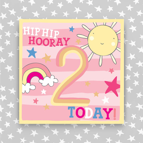 Girl Aged 2 Birthday Card (HH29)