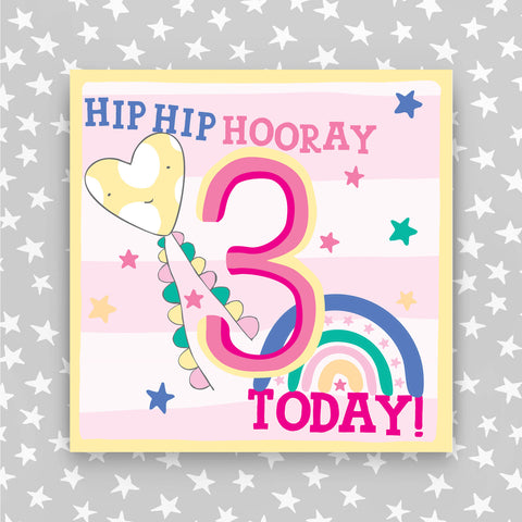 Girl Aged 3 Birthday Card (HH30)