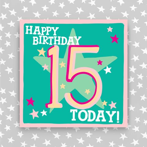 Girl Aged 15 Birthday Card (HH42)