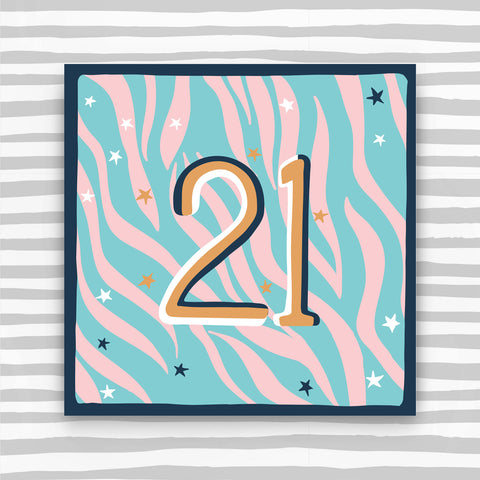 Female Aged 21 Birthday Card (HH46)