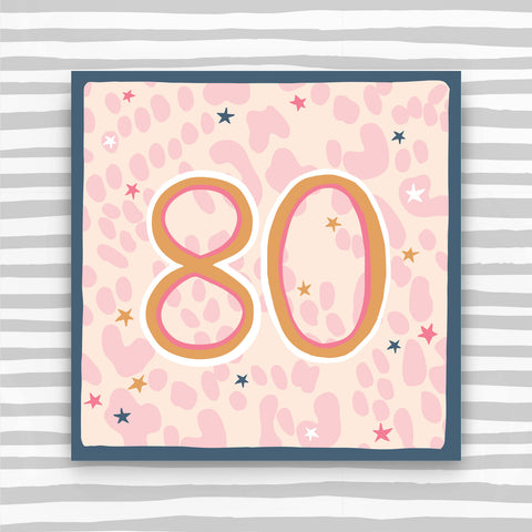 Female Aged 80 Birthday Card (HH52)