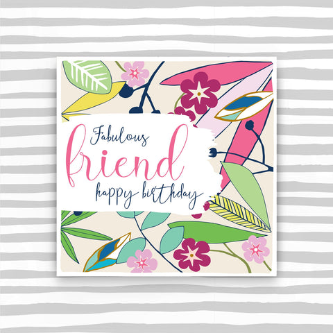 Fabulous Friend - Birthday Card (BS03)