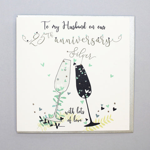 Husband Silver Anniversary Card  (NTJ149)