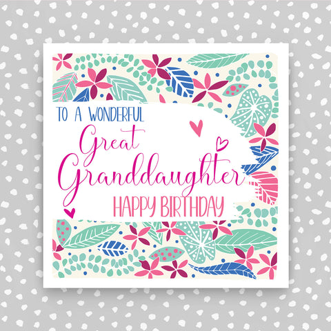 Great Granddaughter Birthday Card (PBS06)