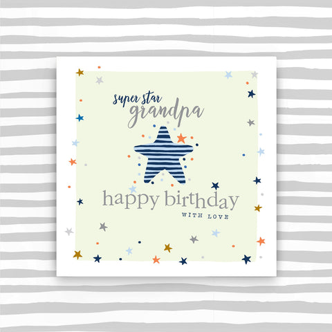 Grandpa, Star Birthday Card (TC84)